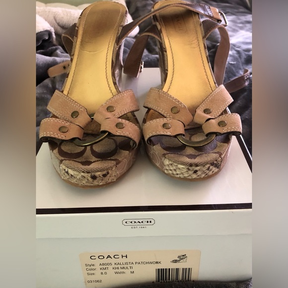 Coach Kalista Patchwork Wedge in Box - Picture 3 of 8